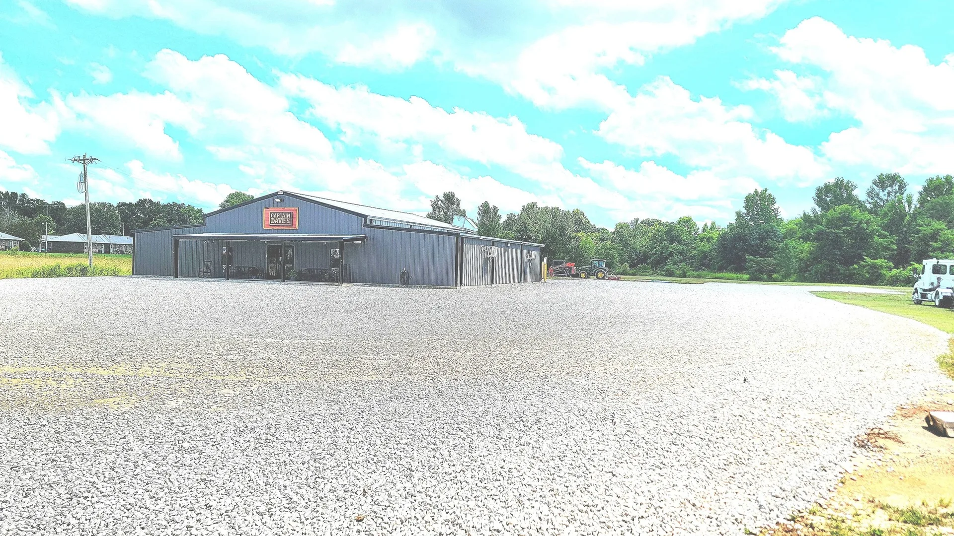 Parking lot graded out for limestone